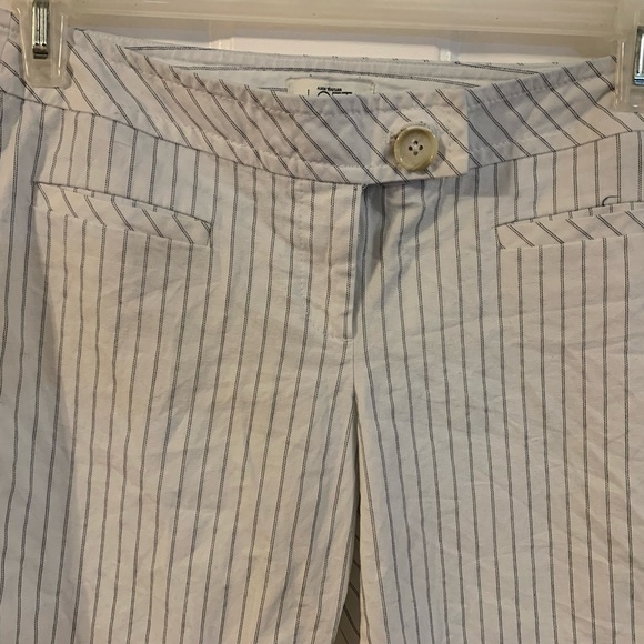 Ann Taylor Loft white shorts with black stripes size 2 EUC - Picture 2 of 6